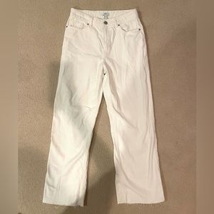 Forever 21 90s style wide leg white jeans